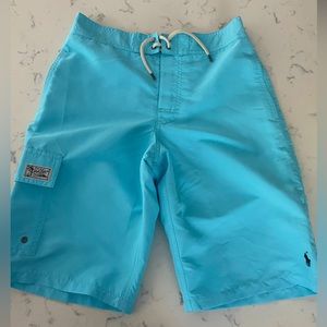⭐️Polo Ralph Lauren boy’s turquoise blue swim shorts size L (age 14-16) NWT